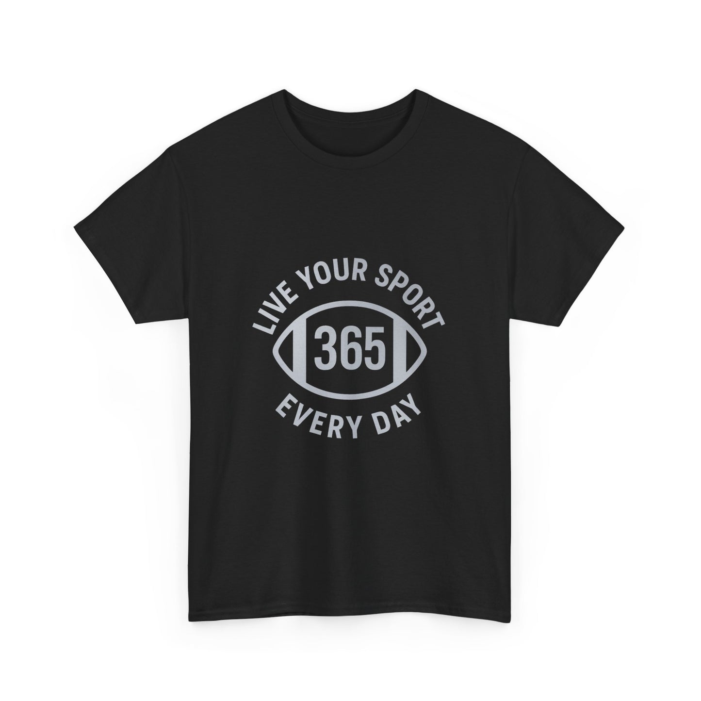365 Football T-Shirt Black/Silver