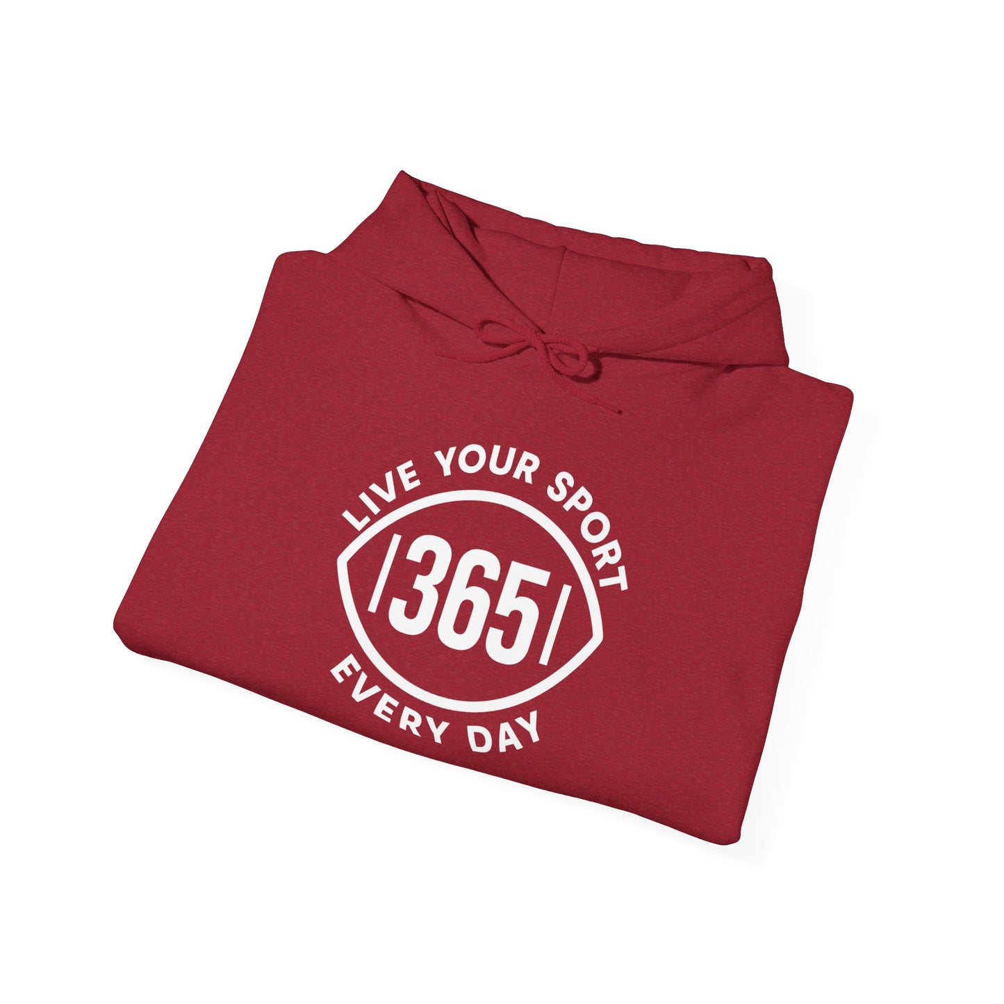 365 Football Hoodie Crimson/White