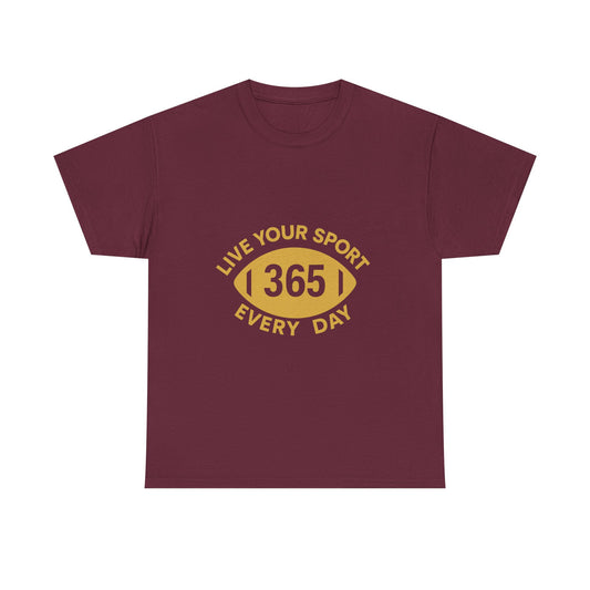 365 Football Tee Garnet/Gold