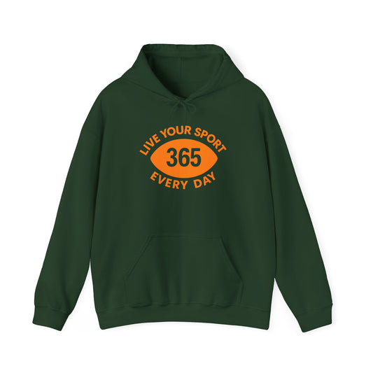 365 Football Hoodie Green/Orange - Live Your Sport Every Day