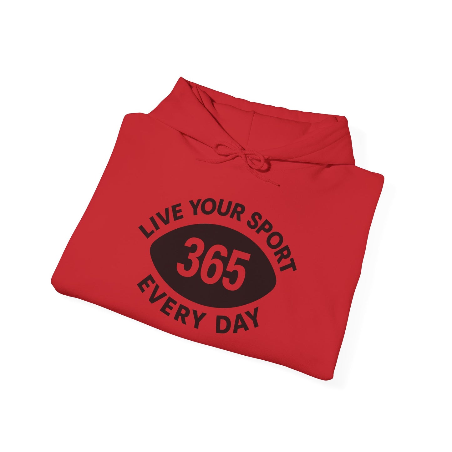 365 Football Hoodie Red/Black - Unisex Sweatshirt