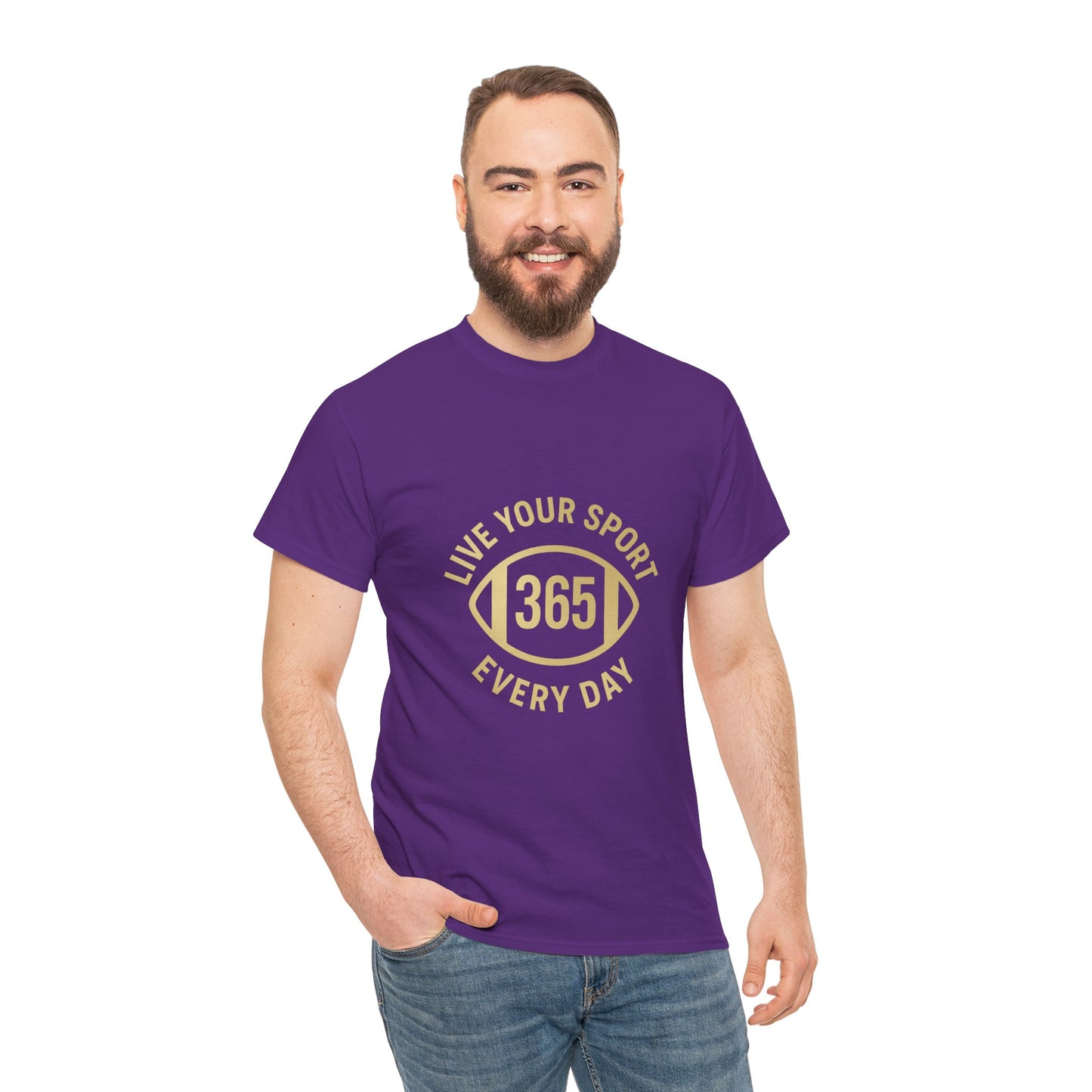 365 Football T-Shirt Purple/Gold Unisex Tee