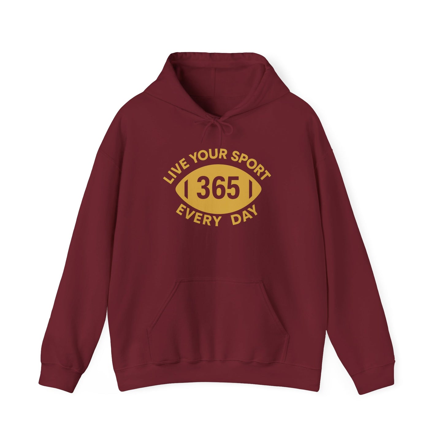 365 Football Hoodie Garnett/Gold - Live Your Sport Every Day - Unisex Heavy Blend™
