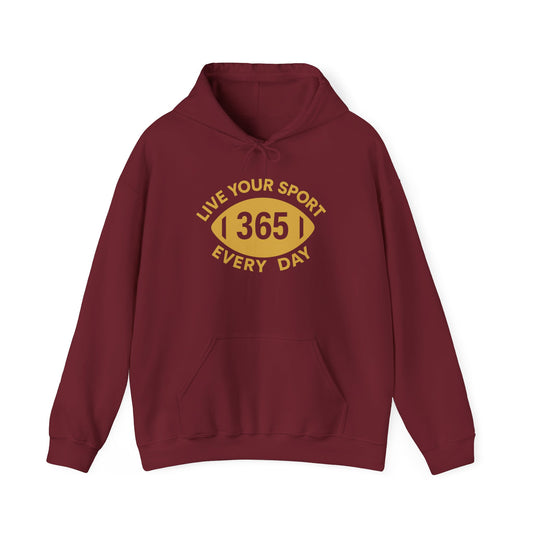 365 Football Hoodie Garnett/Gold - Live Your Sport Every Day - Unisex Heavy Blend™