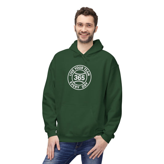 Seattle 365 Live Your Team Fleece Hoodie  Unisex Softstyle Pullover | Cozy Gift for Dreamers | Everyday Comfort & Style | Inspirational Apparel