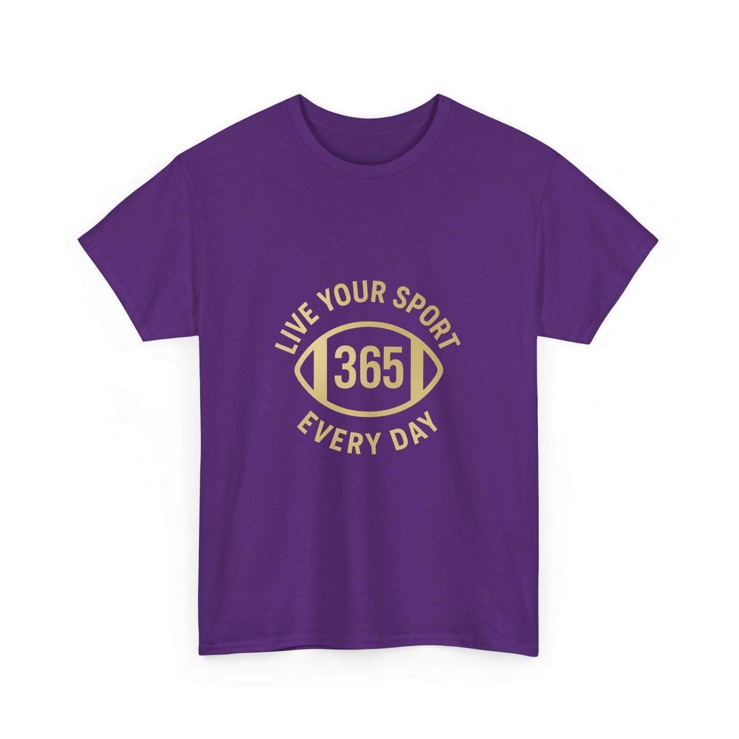 365 Football T-Shirt Purple/Gold Unisex Tee
