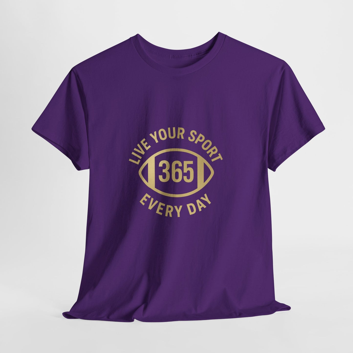 365 Football T-Shirt Purple/Gold Unisex Tee