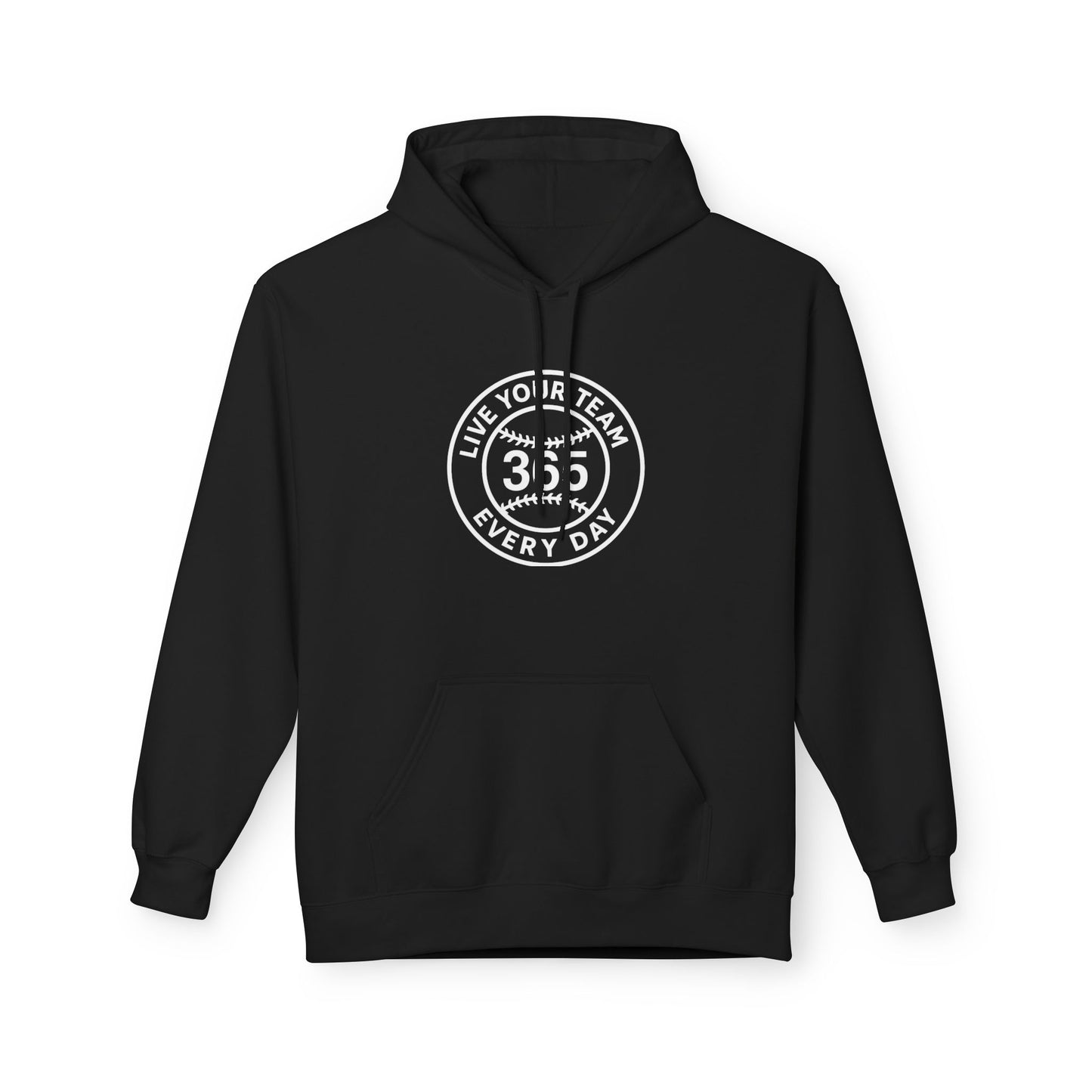 Detroit Team Spirit Fleece Hoodie -365 Live Your Team Every Day, Unisex Hoodie, Sportswear Gift, Cozy Sweatshirt, Team Apparel, Fan Gear