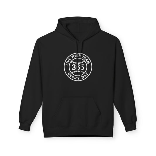 Detroit Team Spirit Fleece Hoodie -365 Live Your Team Every Day, Unisex Hoodie, Sportswear Gift, Cozy Sweatshirt, Team Apparel, Fan Gear