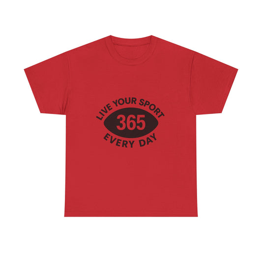 365 Football T-Shirt Red/White - Unisex Tee
