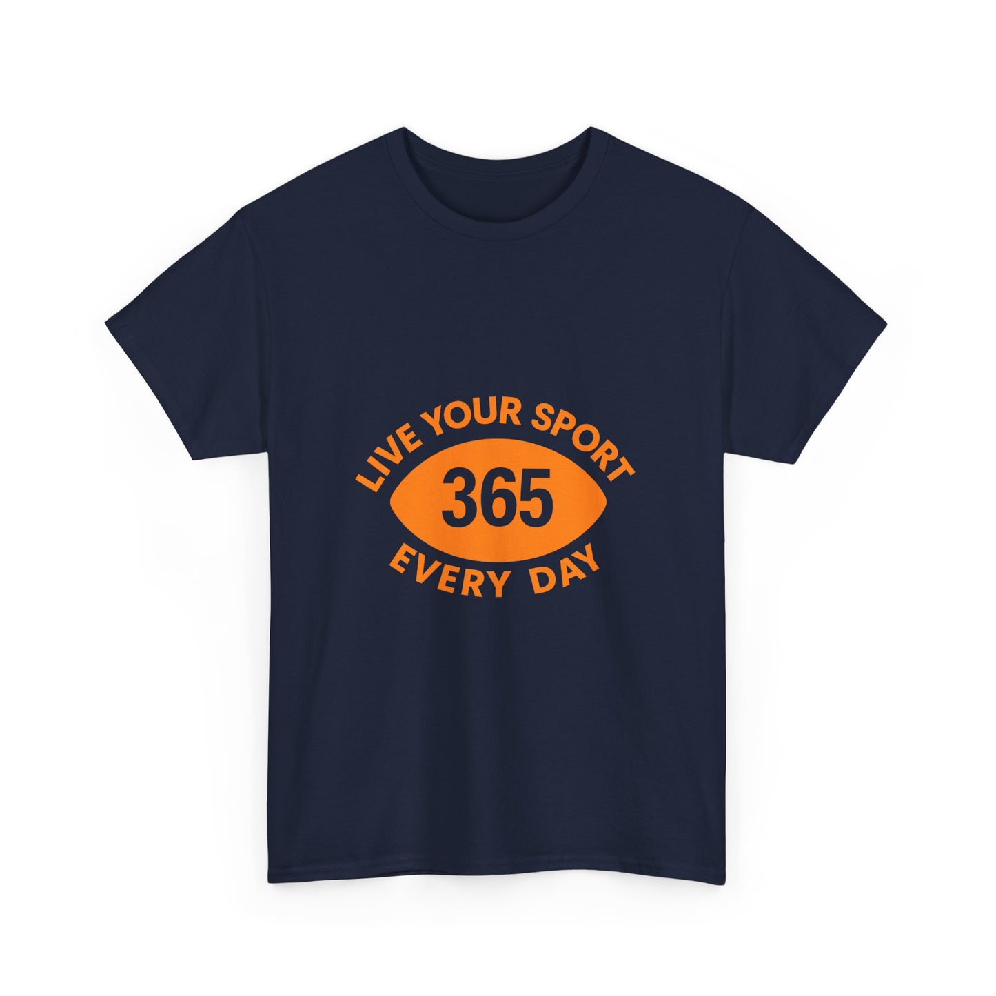 365 Football Unisex Tee Navy/Orange